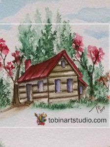 Watercolor Weekend | Fall Cabin