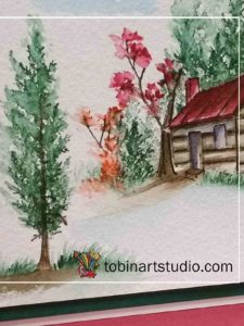 Watercolor Weekend | Fall Cabin