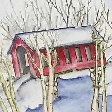 Winter Covered Bridge