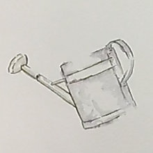 Watercolor Watering Can