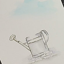 Watercolor Watering Can