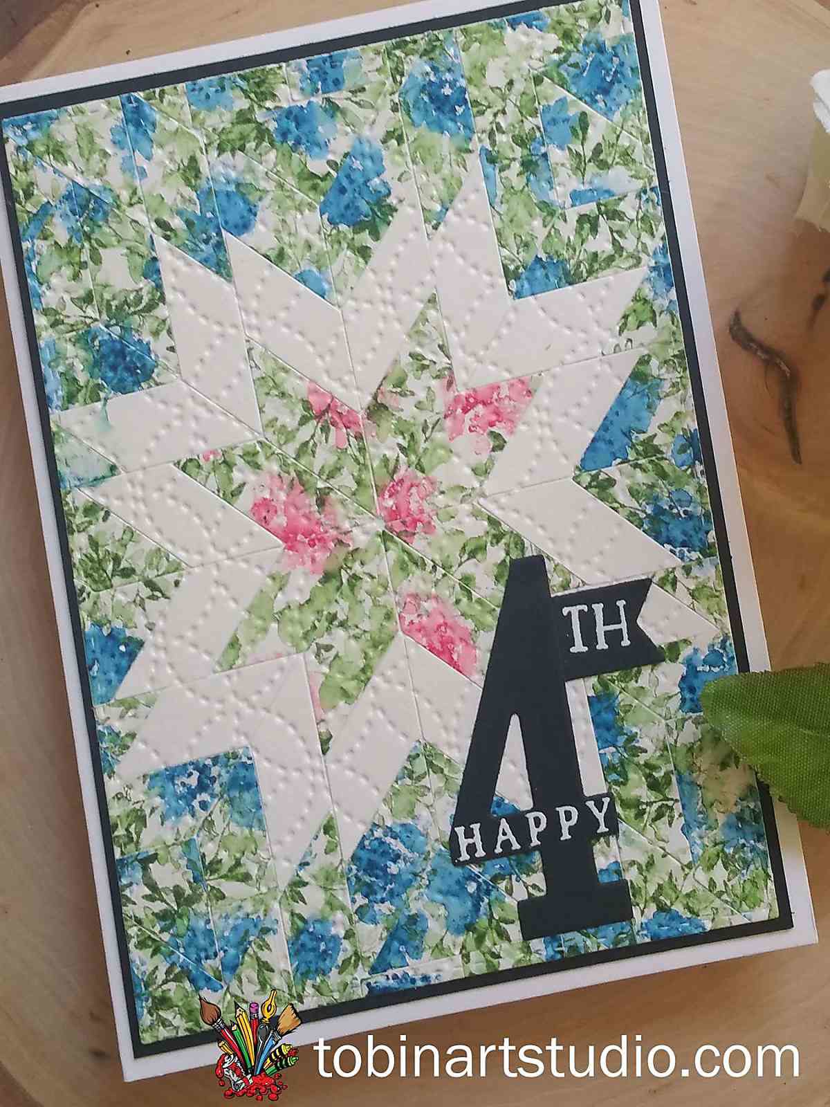 Star Quilt Card – Watercolor Weekend – Art Impressions
