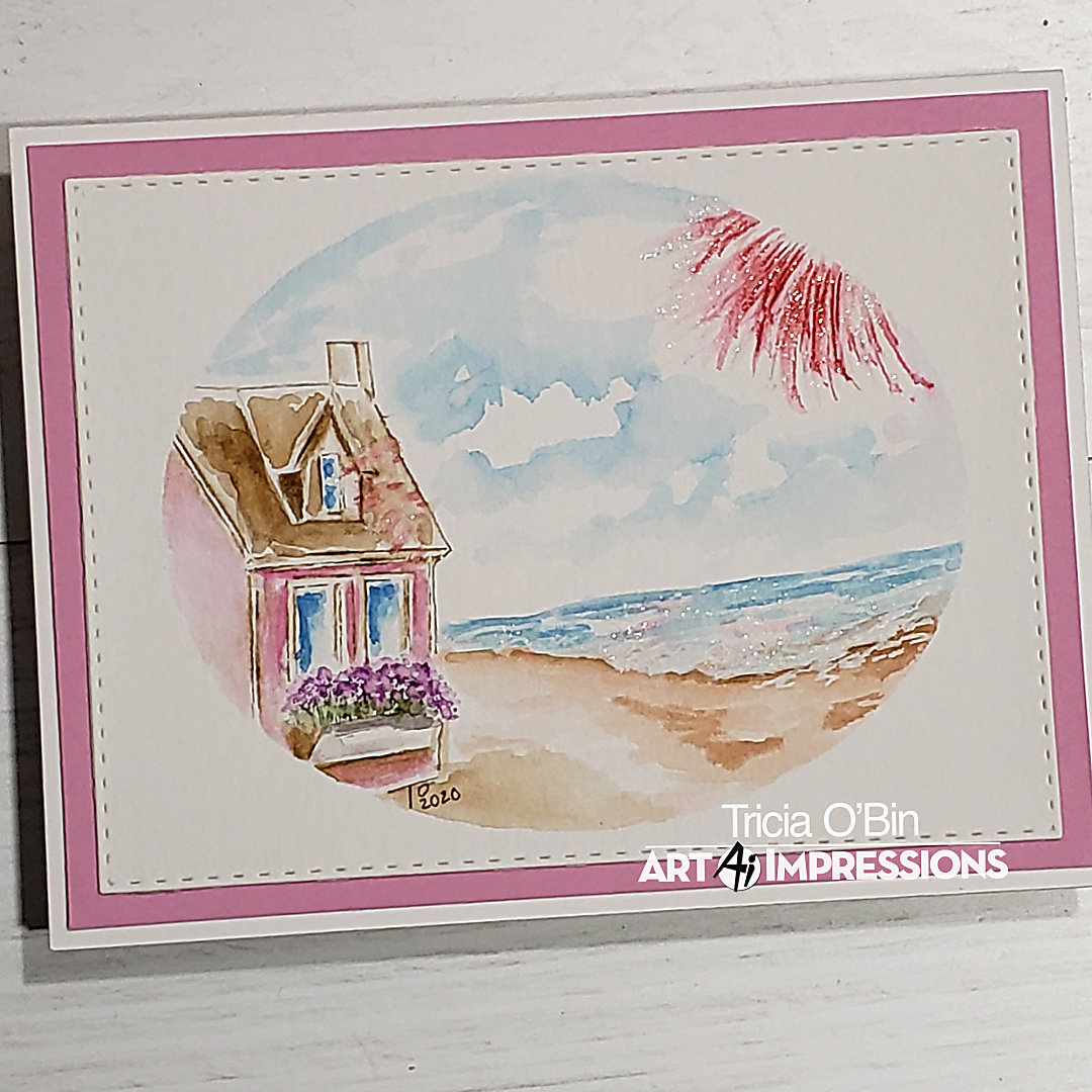 Ocean Cottage | Watercolor Weekend | Art Impressions Stamps