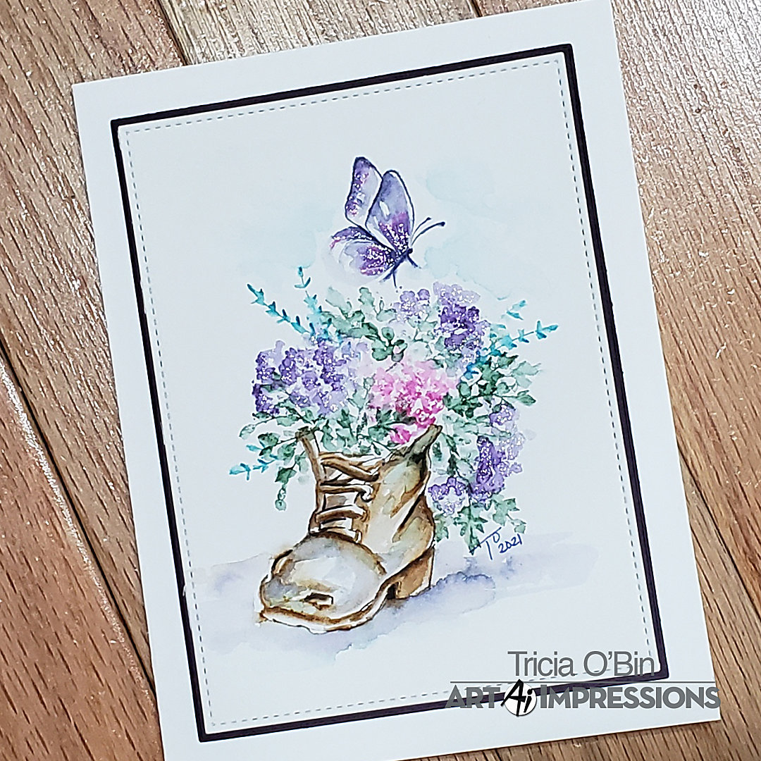 Shoe Flowers | Watercolor Weekend | Art Impressions Stamps