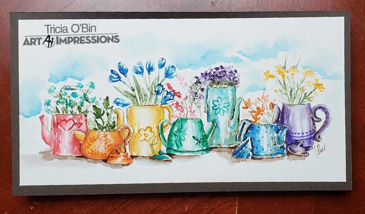 Rainbow Teapots | Watercolor Weekend | Art Impressions