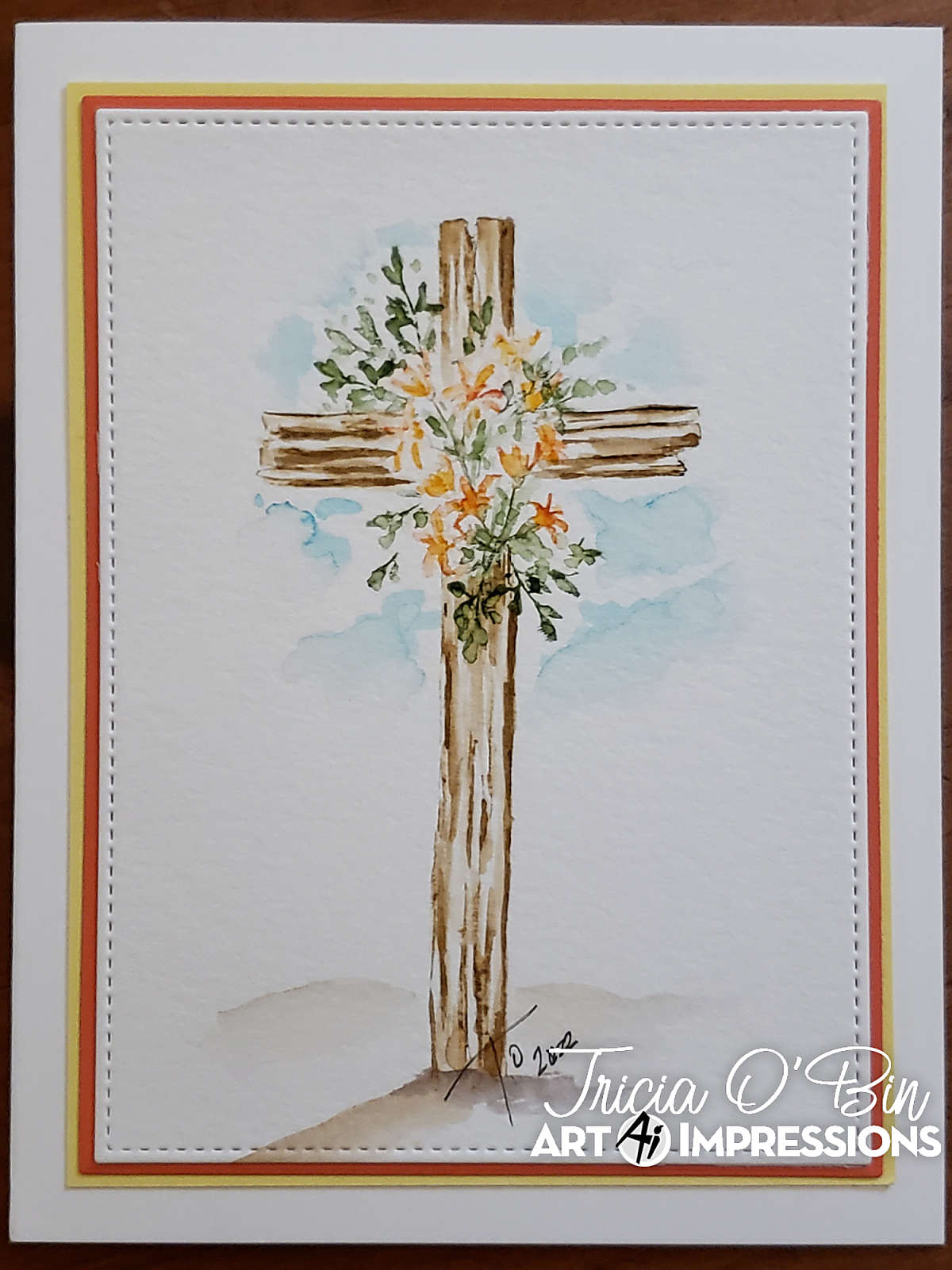 Easter Cross | Watercolor Weekend | Art Impressions Stamps