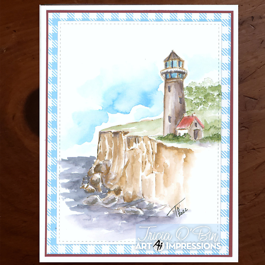 Watercolor Lighthouse | Watercolor Weekend | Art Impressions Stamps