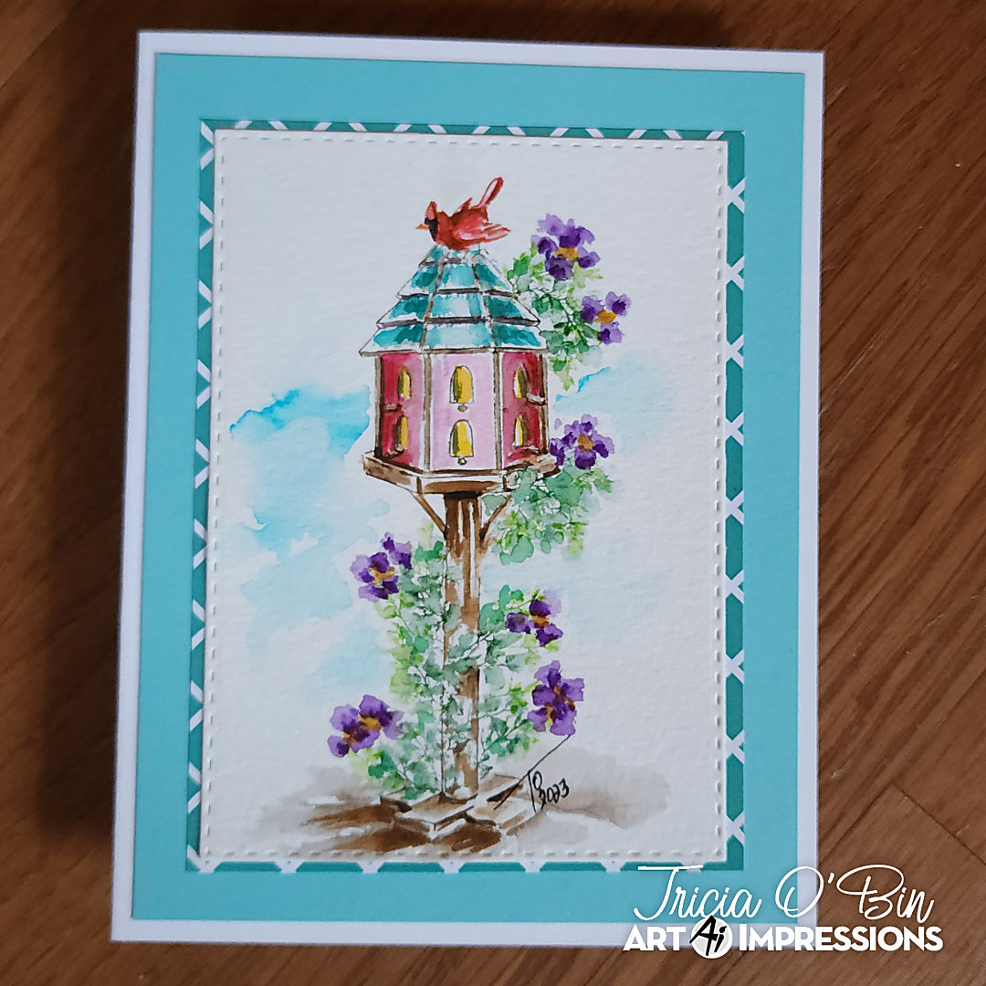 Summer Birdhouse | Watercolor Weekend | Art Impressions Stamp