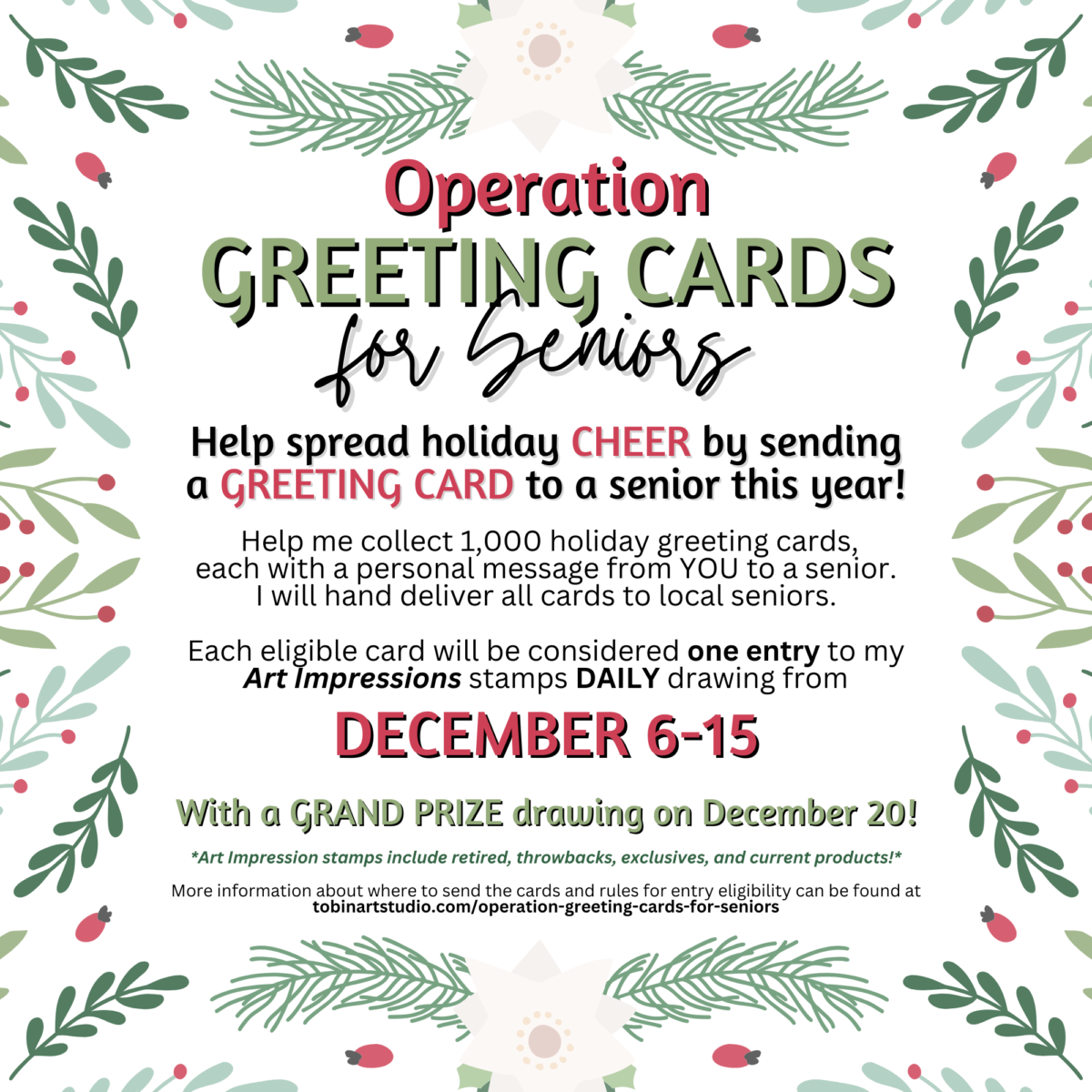 Operation Greeting Cards for Seniors | Art Impressions Giveaways